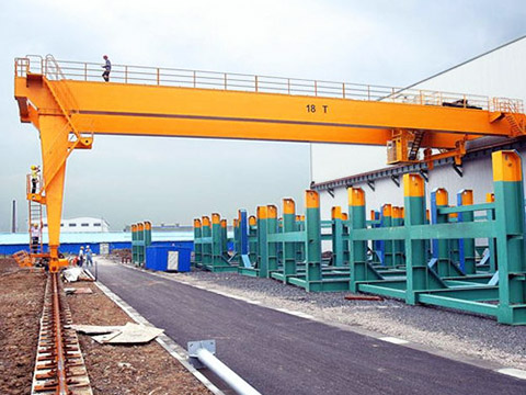 semi gantry crane with double girder for sale