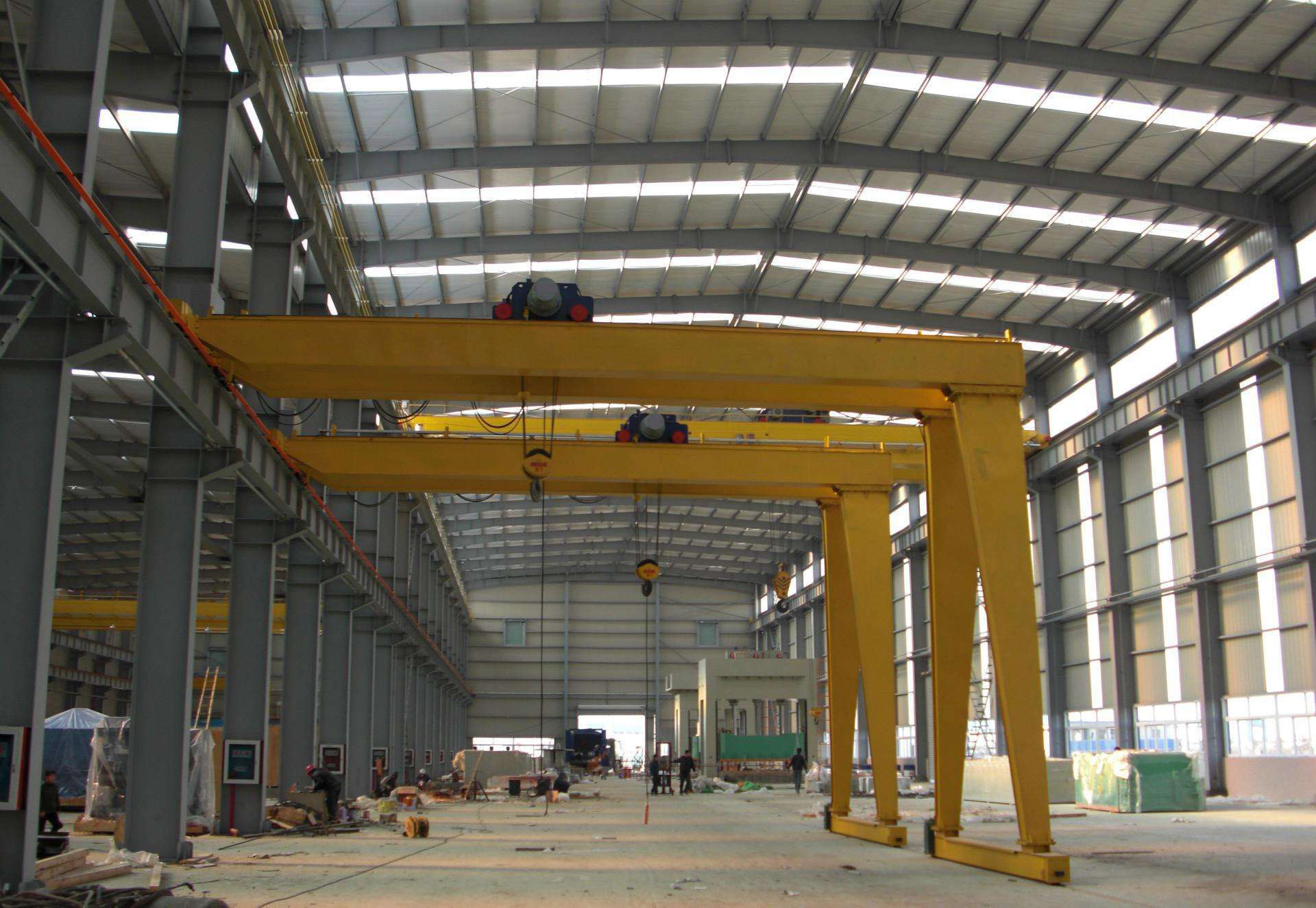 Semi Gantry Crane In The Factory