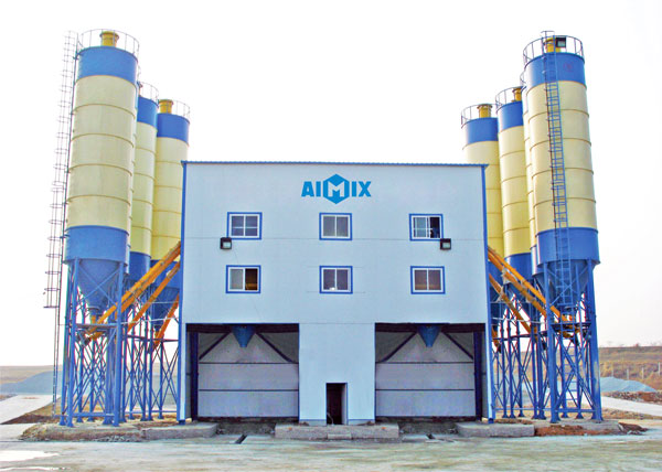 Large concrete mixing plants