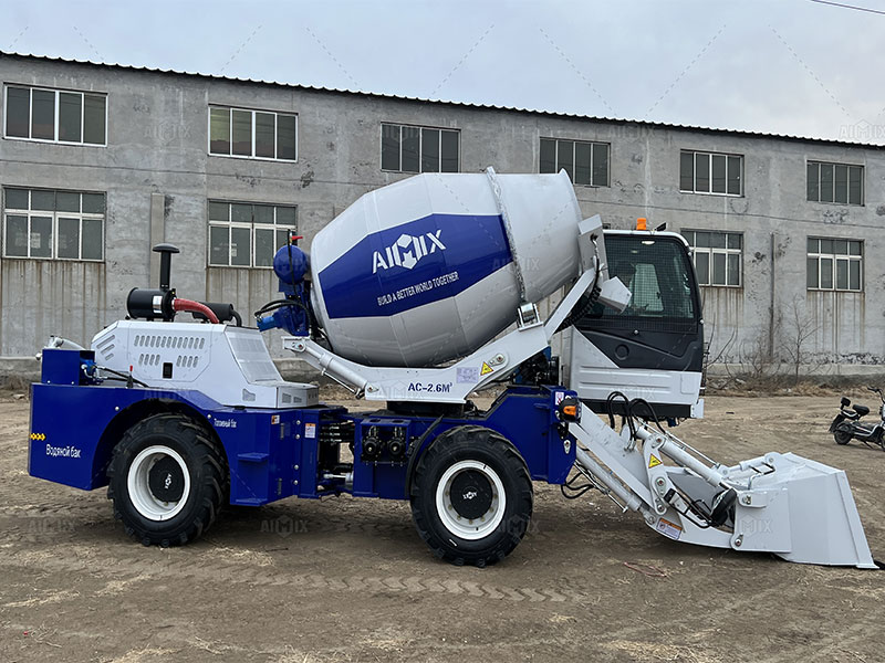 self loading concrete mixer