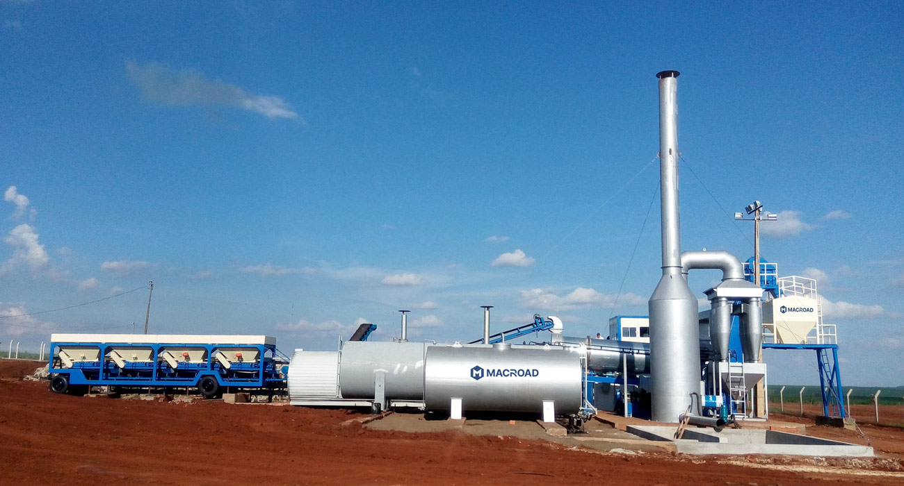 ALT80 fixed type Asphalt drum mix Plant in Brazil